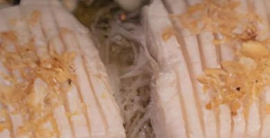 Bacalao con ajoaceite en freidora de aire Thermomix