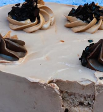 Tarta tres chocolates con gelatina sin nata Thermomix