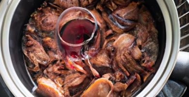 Carrilleras de cerdo al vino tinto en olla rapida Thermomix