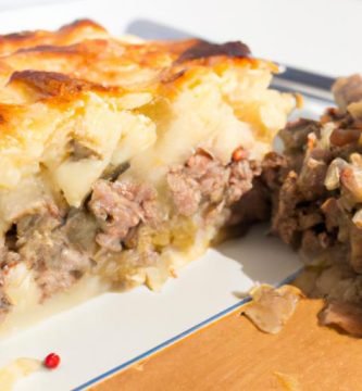 Pastel de carne picada con pure de patata Thermomix