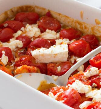 Tomate cherry con queso feta al horno Thermomix