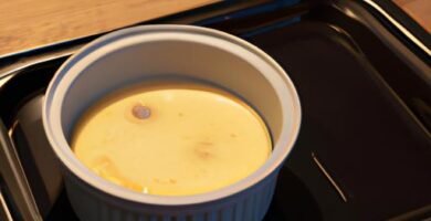 Flan de huevo al baño maría en olla Thermomix