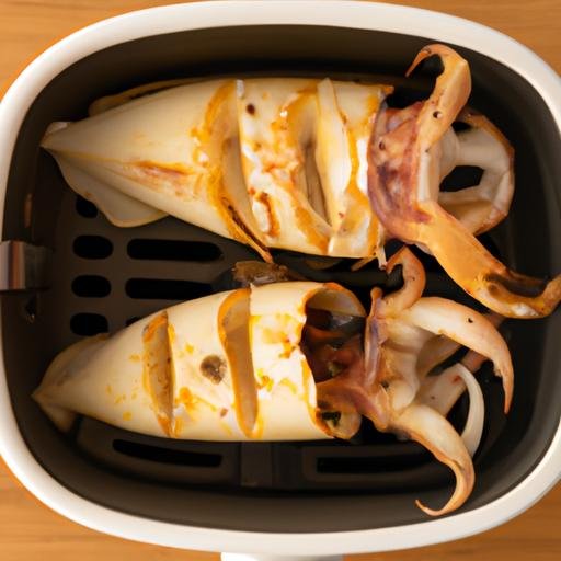 Chipirones a la plancha en freidora de aire Thermomix