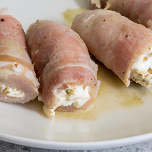 Rollitos de pollo rellenos de jamón y queso hervidos Thermomix