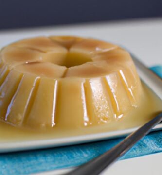 Flan de piña sin horno con gelatina Thermomix