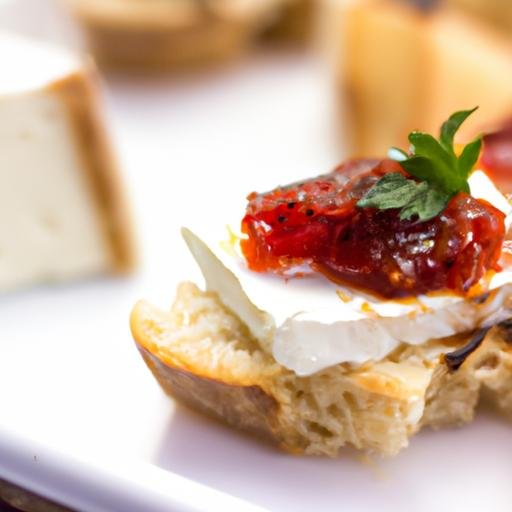 Canape de queso de cabra y mermelada de tomate Thermomix
