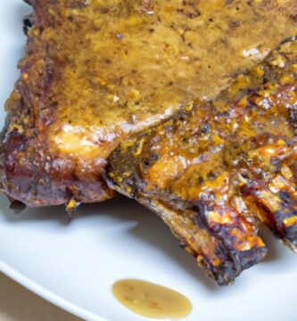Costillar de cerdo al horno con miel y mostaza Thermomix