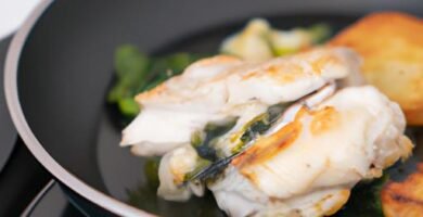 Merluza en salsa en freidora de aire Thermomix