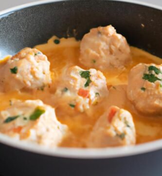 Albóndigas de merluza y gambas en salsa Thermomix