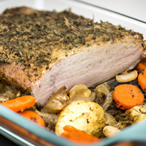 Lomo de cerdo al horno con verduras Thermomix