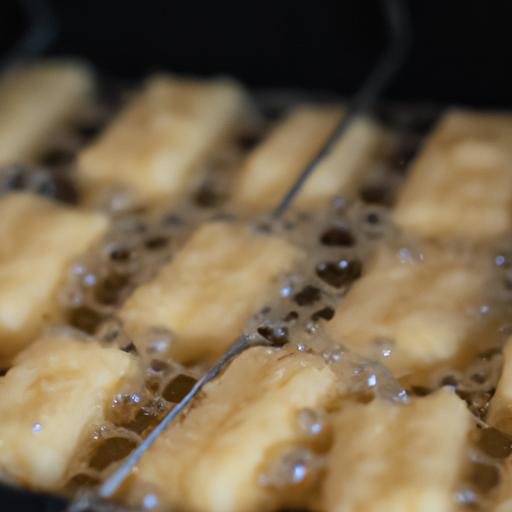 Queso fresco frito en freidora de aire Thermomix
