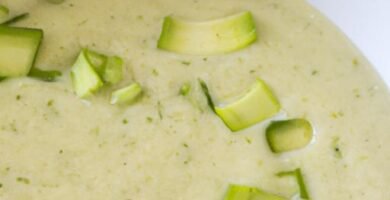 Crema de calabacín y puerro sin patata Thermomix
