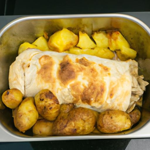 Roti de pavo al horno con patatas Thermomix