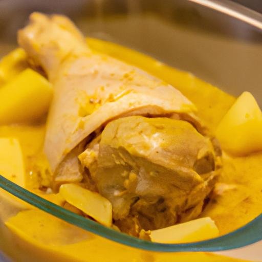 Pollo al curry en freidora de aire Thermomix