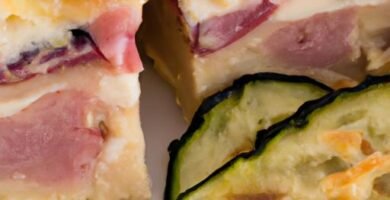 Pastel de berenjenas jamón york y queso bechamel Thermomix