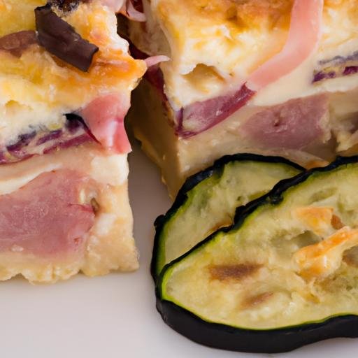 Pastel de berenjenas jamón york y queso bechamel Thermomix