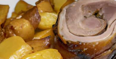 Cabeza de lomo al horno con patatas Thermomix
