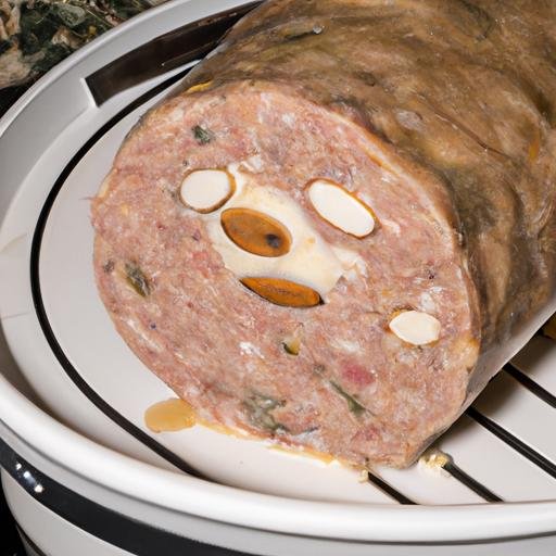 Rollo de ternera relleno en olla rápida Thermomix