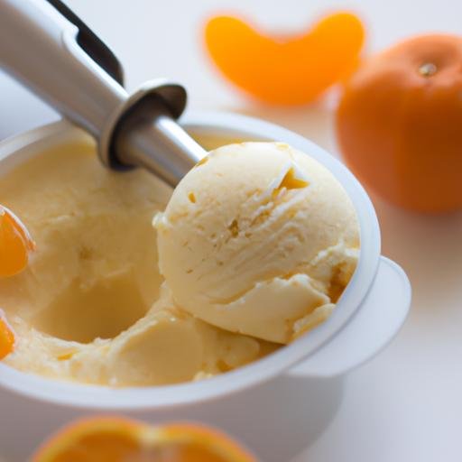 Sorbete con helado de mandarina sin alcohol Thermomix
