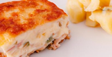 Pastel de patatas y atún con bechamel Thermomix