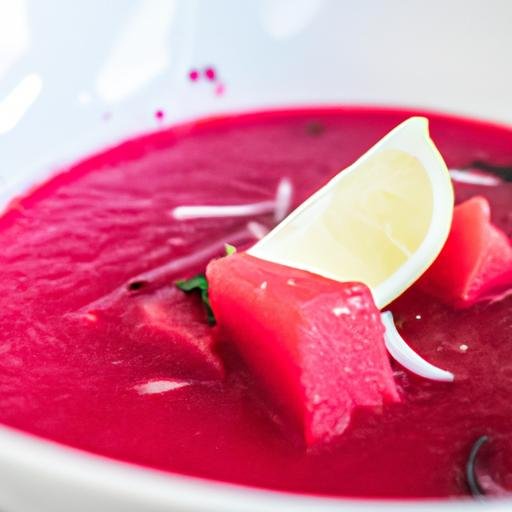 Sopa de remolacha con sandia y citricos Thermomix