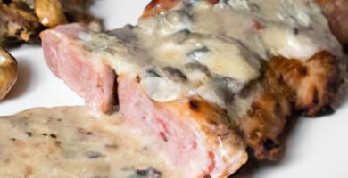 Cinta de lomo al horno con salsa de champiñones Thermomix