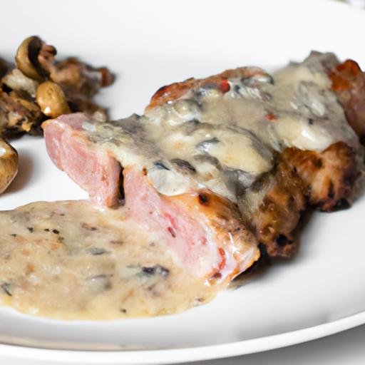 Cinta de lomo al horno con salsa de champiñones Thermomix