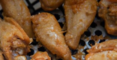 Alitas de pollo al ajillo en freidora de aire Thermomix
