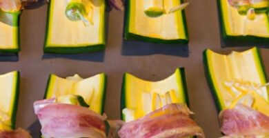 Libritos de calabacín con jamón y queso al horno Thermomix