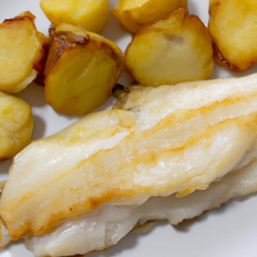 Bacalao a la dorada con patatas de bolsa Thermomix