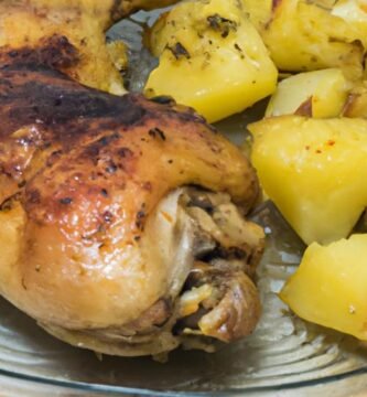 Muslo de pollo al horno con patatas Thermomix