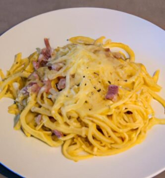 Espaguetis a la carbonara – receta italiana Thermomix