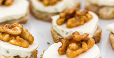 Canapés con queso de cabra y nueces Thermomix