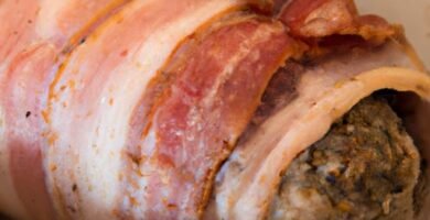 Solomillo de cerdo relleno envuelto en bacon Thermomix