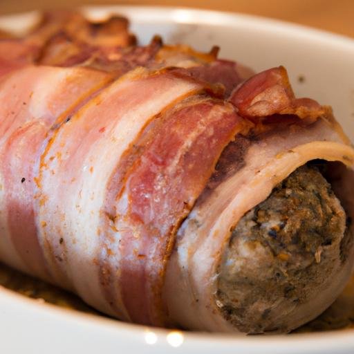 Solomillo de cerdo relleno envuelto en bacon Thermomix