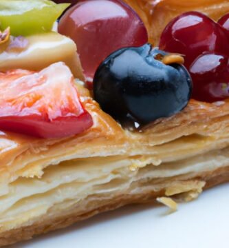 Tarta de hojaldre y frutas sin crema Thermomix