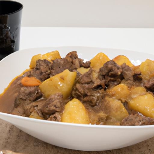 Estofado de ternera con patatas y vino blanco Thermomix