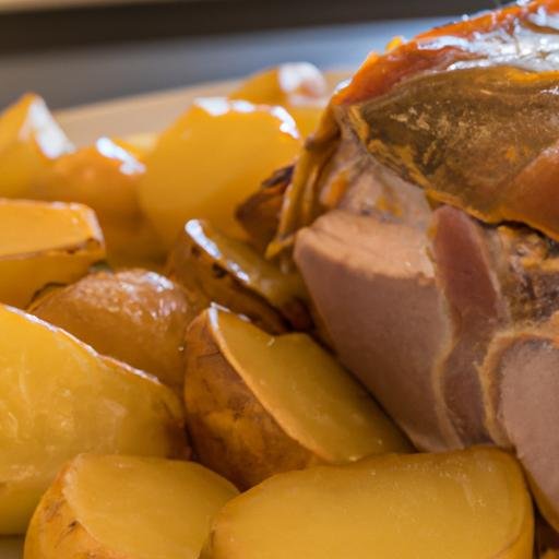 Lomo de cerdo al horno con patatas panaderas Thermomix