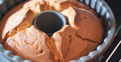 Bizcocho sin azúcar en freidora de aire Thermomix