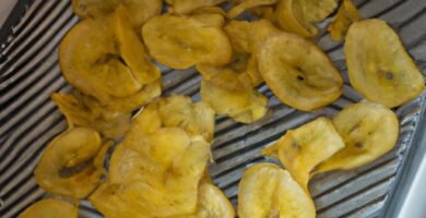 Chips de platano en freidora de aire Thermomix