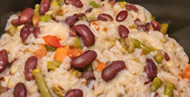 Alubias de bote con arroz y verduras Thermomix