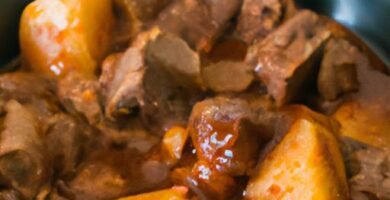 Carrillada al vino tinto en olla express Thermomix