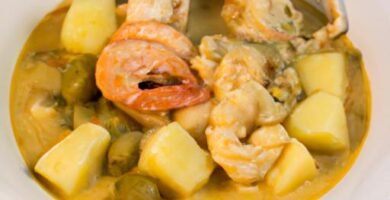 Zarzuela de pescado y marisco con patatashermomix Thermomix