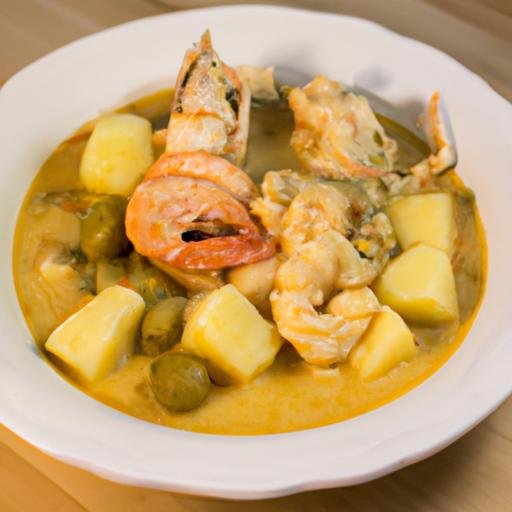 Zarzuela de pescado y marisco con patatashermomix Thermomix