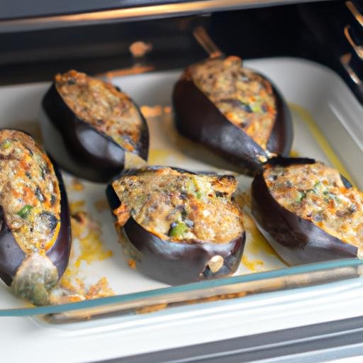 Berenjenas rellenas en la freidora de aire Thermomix