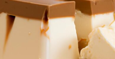 Flan de turrón sin horno con cuajada Thermomix