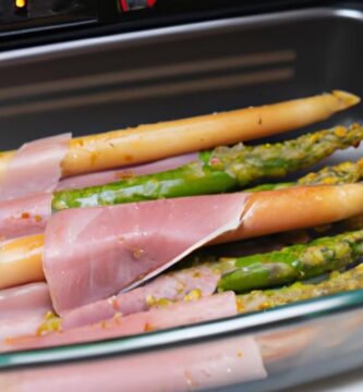 Espárragos con jamón en freidora de aire Thermomix