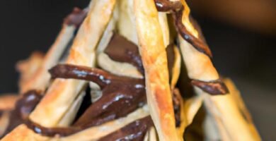 Arbol de navidad de hojaldre relleno de chocolate Thermomix