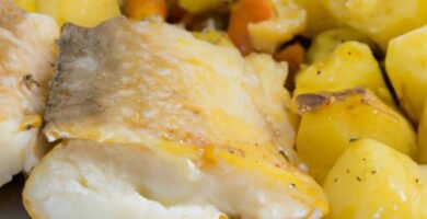 Merluza al horno con verduras y patatas Thermomix