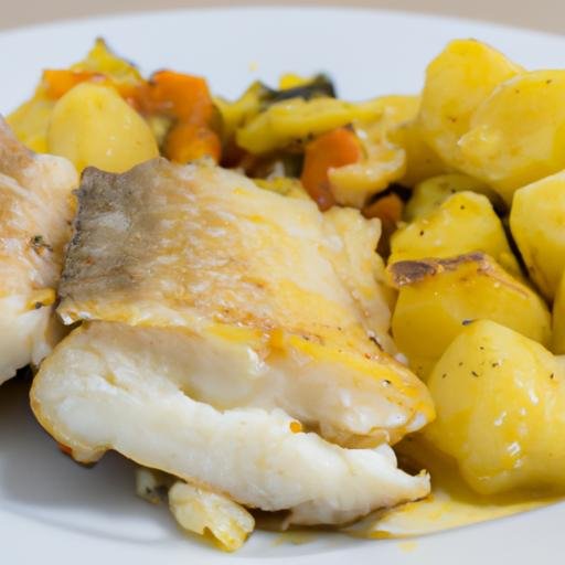 Merluza al horno con verduras y patatas Thermomix